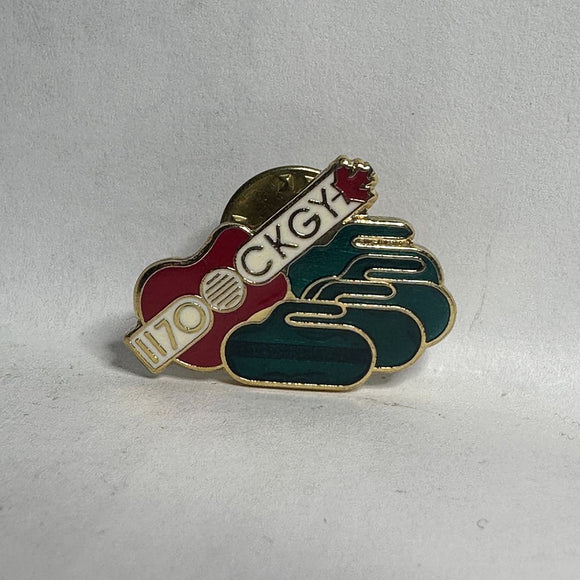 1170 CKGY Curling Radio Station Country  Lapel Pin