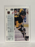 #12 John Cullen Pittsburgh Penguins 90-91 Upper Deck Hockey Card