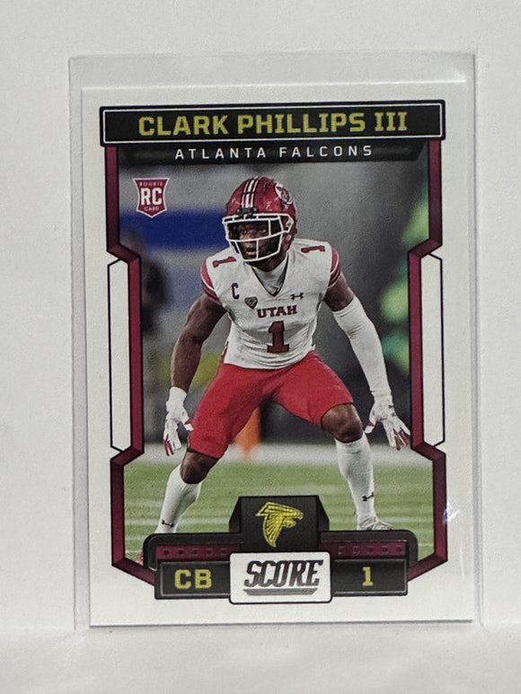 #389 Clark Phillips III Rookie Atlanta Falcons 2023 Score Football Card