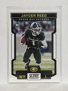 #363 Jayden Reed Rookie Green Bay Packers 2023 Score Football Card