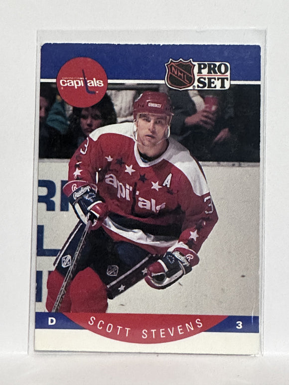 #321 Scott Stevens Washington Capitals 90-91 Pro Set Hockey Card