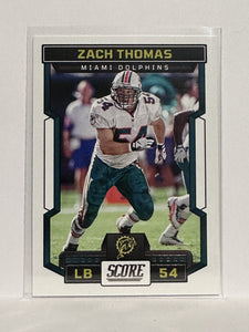 #279 Zach Thomas Miami Dolphins 2023 Score Football Card