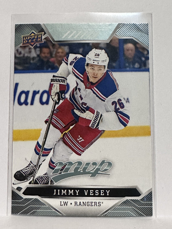#134 Jimmy Vesey New York Rangers 19-20 Upper Deck MVP Hockey Card