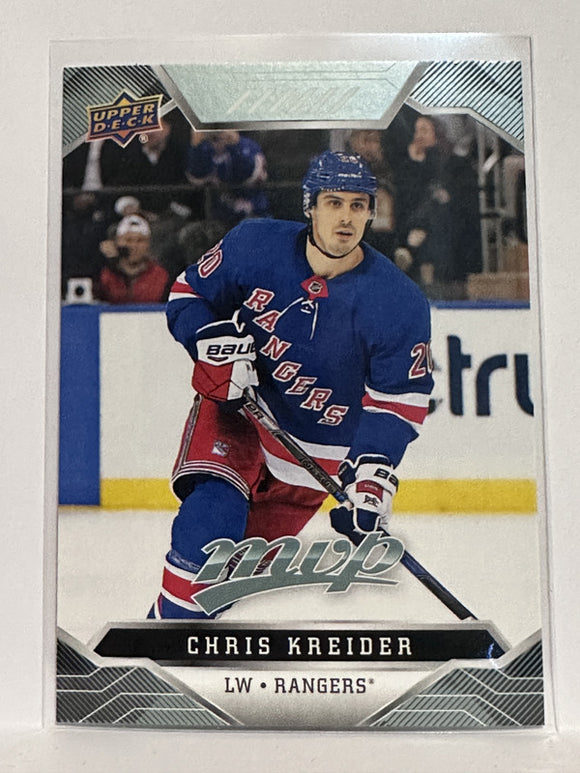 #112 Chris Kreider New York Rangers 19-20 Upper Deck MVP Hockey Card