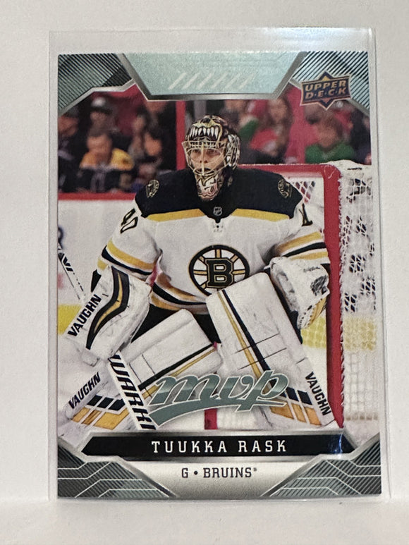 #28 Tuukka Rask Boston Bruins 19-20 Upper Deck MVP Hockey Card