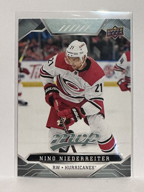 #104 Nino Niederreiter Carolina Hurricanes 19-20 Upper Deck MVP Hockey Card