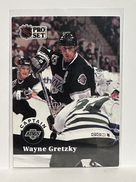 #574 Wayne Gretzky Los Angeles Kings 91-92 Pro Set Hockey Card
