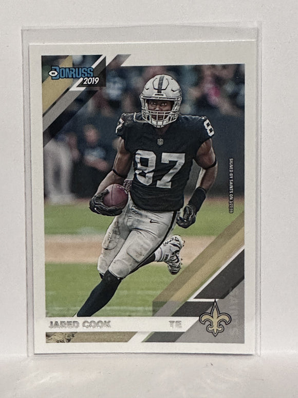 #196 Jared Cook New Orleans Saints 2019 Donruss Football Card