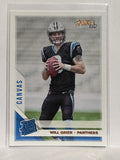 #305 Will Grier Rated Rookie Canvas Carolina Panthers 2019 Donruss Football Card