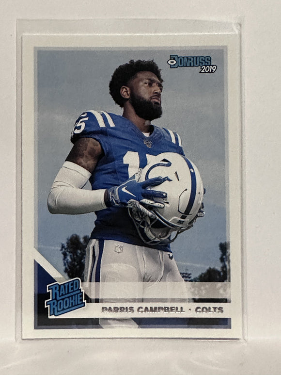 #315 Parris Campbell Rated Rookie Indianapolis Colts 2019 Donruss Football Card