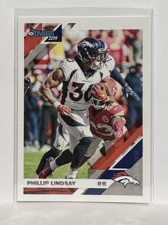 #83 Phillip Lindsay Denver Broncos 2019 Donruss Football Card