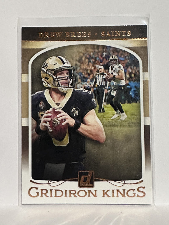 #GK-2 Drew Brees Gridiron Kings New Orleans Saints 2019 Donruss Football Card