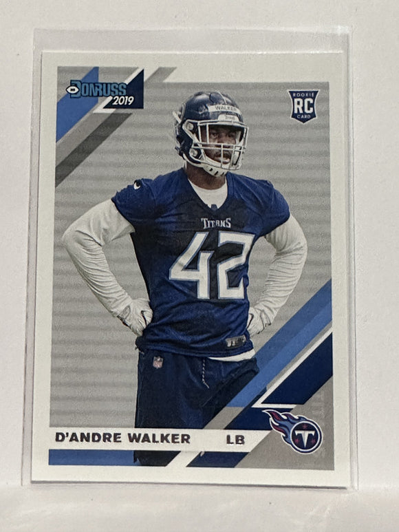 #291 D'Andre Walker Rookie Tennessee Titans 2019 Donruss Football Card
