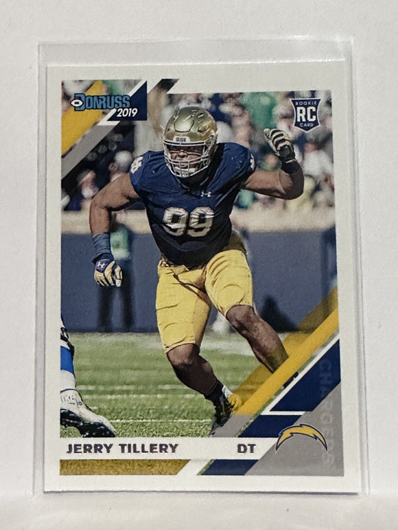 #262 Jerry Tillery Rookie Los Angeles Chargers 2019 Donruss Football Card