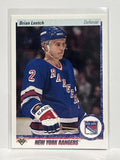 #253 Brian Leetch   New York Rangers 90-91 Upper Deck Hockey Card