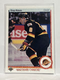 #342 Greg Adams Vancouver Canucks 90-91 Upper Deck Hockey Card