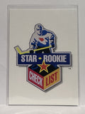 #350 Star Rookie Checklist  90-91 Upper Deck Hockey Card