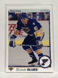#349 Dave Lowry St Louis Blues 90-91 Upper Deck Hockey Card