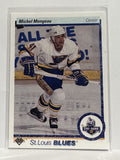 #345 Michel Mongeau Star Rookie St Louis Blues 90-91 Upper Deck Hockey Card