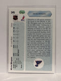 #345 Michel Mongeau Star Rookie St Louis Blues 90-91 Upper Deck Hockey Card