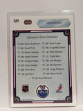 #321 Mark Messier Checklist Edmonton Oilers 90-91 Upper Deck Hockey Card