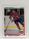 #334 Mathieu Schneider Montreal Canadiens 90-91 Upper Deck Hockey Card