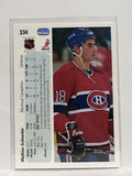 #334 Mathieu Schneider Montreal Canadiens 90-91 Upper Deck Hockey Card