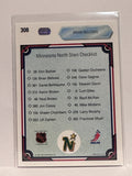#308 Brian Bellows Checklist Washington Capitals 90-91 Upper Deck Hockey Card