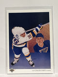 #312 Brett Hull Checklist St Louis Blues 90-91 Upper Deck Hockey Card