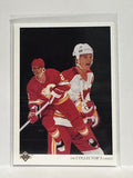 #319 Al MacInnis Checklist Calgary Flames 90-91 Upper Deck Hockey Card