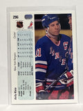 #296 Kelly Kisio New York Rangers 90-91 Upper Deck Hockey Card