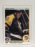 #144 Mario Lemieux  Pittsburgh Penguins 90-91 Upper Deck Hockey Card
