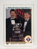 #209 William M Jennings Trophy Moog Lemelin Boston Bruins 90-91 Upper Deck Hockey Card