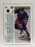 #274 Darren Turcotte New York Rangers 90-91 Upper Deck Hockey Card