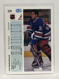 #279 John Vanbiesbrouck New York Rangers 90-91 Upper Deck Hockey Card