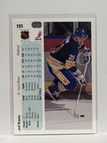#191 Jeff Brown St Louis Blues 90-91 Upper Deck Hockey Card
