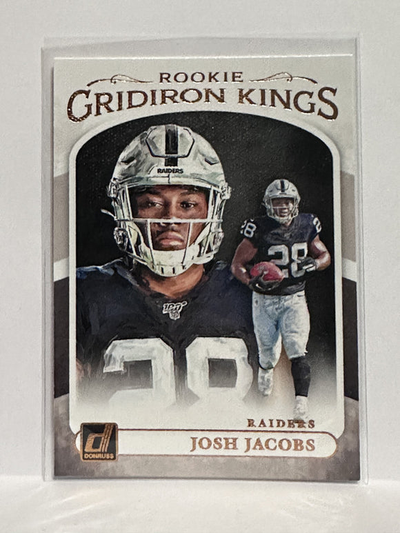 #RGK-8 Josh Jacobs Rookie Gridiron Kings Oakland Raiders 2019 Donruss Football Card