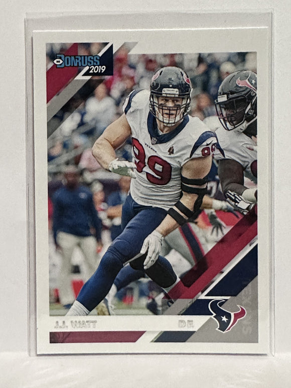 #107 J.J. Watt Houston Texans 2019 Donruss Football Card