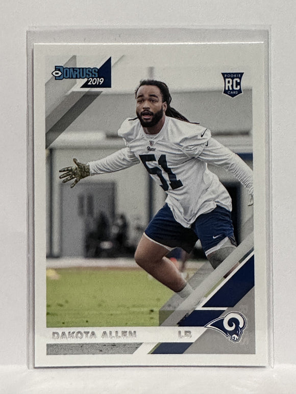 #267 Dakota Allen Rookie Los Angeles Rams 2019 Donruss Football Card