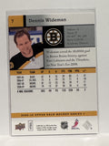 #7 Dennis Wideman Boston Bruins 09-10 Upper Deck Series 1 Hockey Card