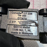 Yellow Corvette C7 Z06 DTW79 ©2016 Hot Wheels Diecast Car