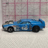 Blue #68 Rivited Hot Wheels Diecast Car