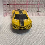 Yellow 2012 Acura NSX Concept ©2012 Hot Wheels Diecast Car