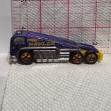 Purple Hauler Back Slider ©2009 Hot Wheels Diecast Car