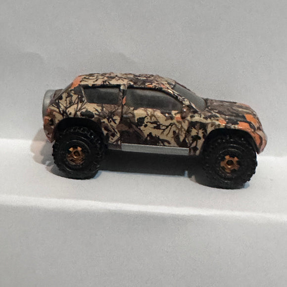 Brown Forest Camo Jeep Compass 1/59 ©2003 Matchbox Diecast Car