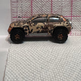 Brown Forest Camo Jeep Compass 1/59 ©2003 Matchbox Diecast Car