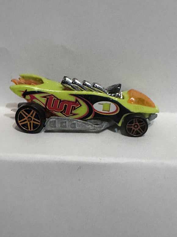 Yellow Turbo Flame ©1995 Hot Wheels Diecast Car
