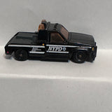 Black NYPD GMC Wrecker 1/72 ©1987 Matchbox Diecast Car