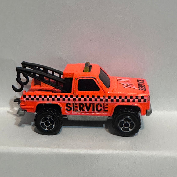 Orange 24hr Service Tow Truck Depanneuse #228 1/62 Majorette Diecast Car