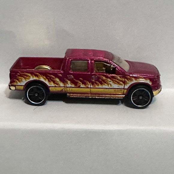 Red Flames 2009 Ford F-150 Hot Wheels Diecast Car